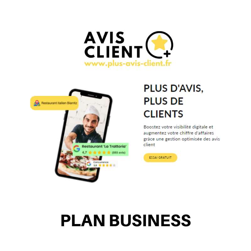 Plan Business | Solution de gestion des avis clients Plus-avis-client.fr